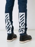 striped leg  jeans
