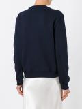 metallic logo print sweatshirt