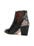 snakeskin detail boots 
