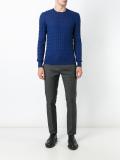 jacquard crew neck jumper