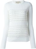 pearl-embellished sweater