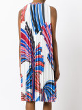 printed pleated dress
