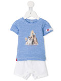 dog print short set 