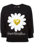 sequinned heart daisy sweatshirt