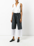 layered tie waist trousers