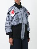 geometric print oversized jacket