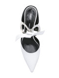 mirrored-heel mules