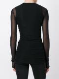 sheer knit blouse