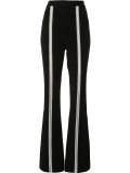 stripe detail flared trousers