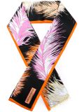 feather print scarf
