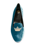 embroidered crown slippers