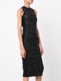 metallic detailing mid dress