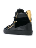 velvet hi-top sneakers