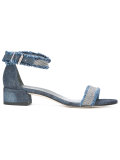 stud detail denim sandals