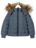 hooded down coat