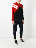 contrast panel bomber jacket