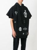 patched oversized hoodie