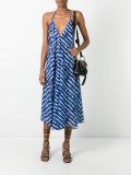 halterneck striped dress