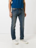 faded straight jeans