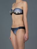 printed bandeau bikini set