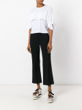 ruffle trim T-shirt