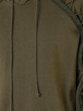 embroidered drawstring detail hoodie