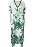 v-neck printed kaftan