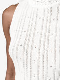 sleeveless knitted peplum top