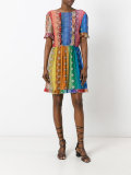patterned pleat dress