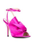 knotted satin sandals 