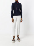 stripes detail turtleneck jumper