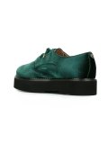 velvet lace-up shoes