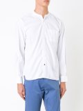 collarless button down shirt