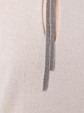 metallic tie detailing jumper