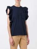 ruffled sleeves T-shirt 