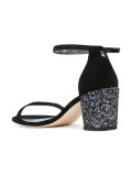 sequin-heel sandals