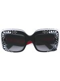 oversize square-frame rhinestone sunglasses