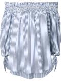 striped off-shoulder blouse