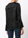 embroidered bell sleeve blouse