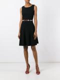 sleeveless flared dress