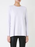micro crepe crew neck sweater  
