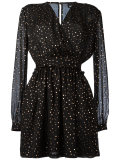 longsleeved polka dot dress