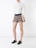 plaid tweed shorts