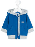 zip-up hooded sweatshirt