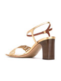 woven strap heeled sandals 