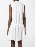 ruffled embroidered trim dress