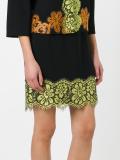 lace detail straight skirt
