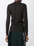 cut-out funnel neck jumper