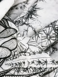 cactus motive print scarf