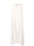 ruffle hem maxi dress